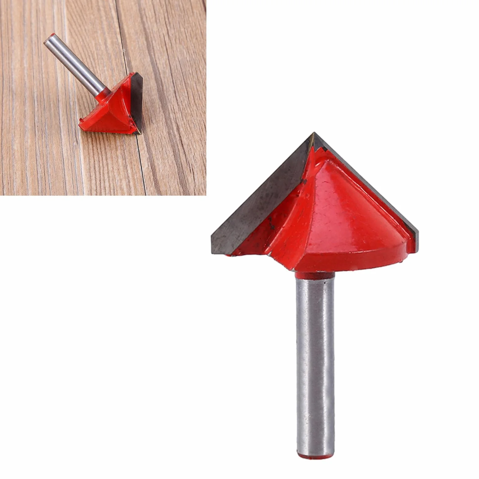 Watris Veiyi Frez 90 stopni, 6 × 32 mm CNC frez, V Shape frez do drewna, frez do drewna CNC, frez do rowków do akrylu, MDF, frez fazowy PCW