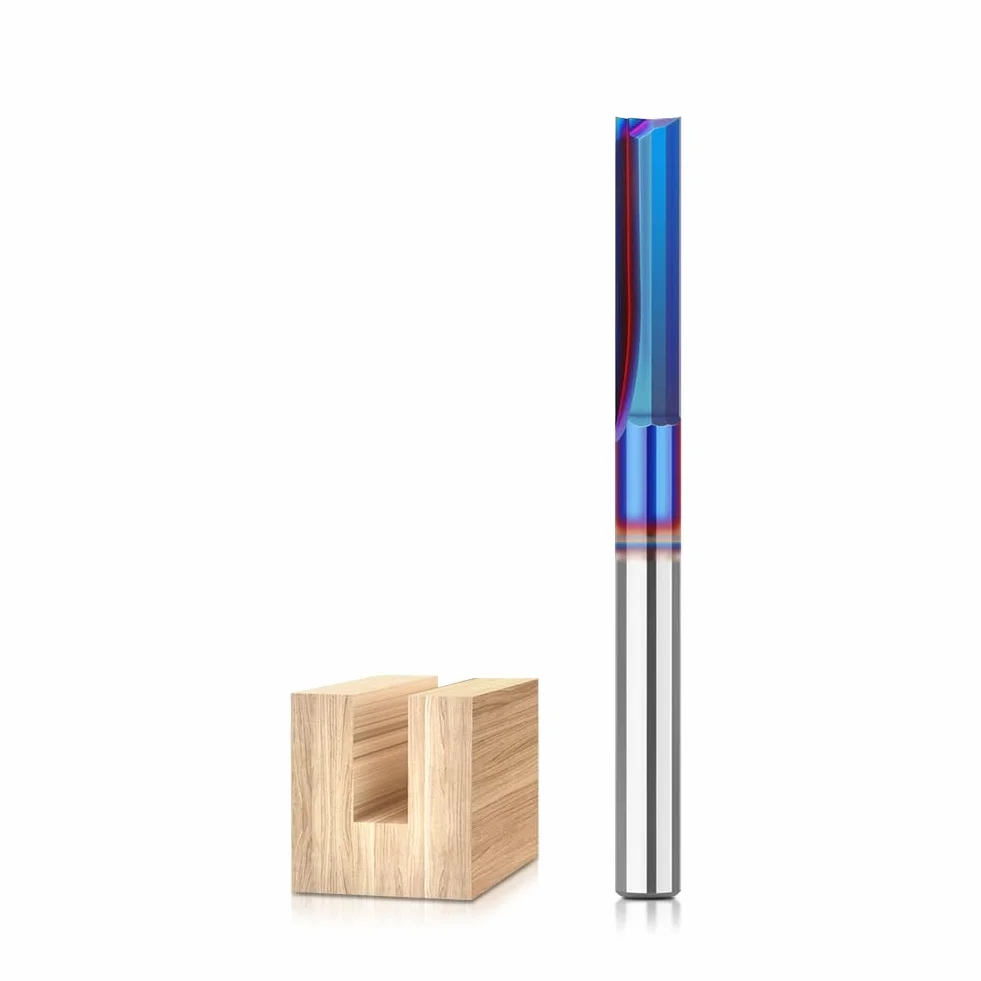 CNC frez palcowy 8 mm z powłoką nano niebieską do drewna, frez CNC do frezarki Ø8mm