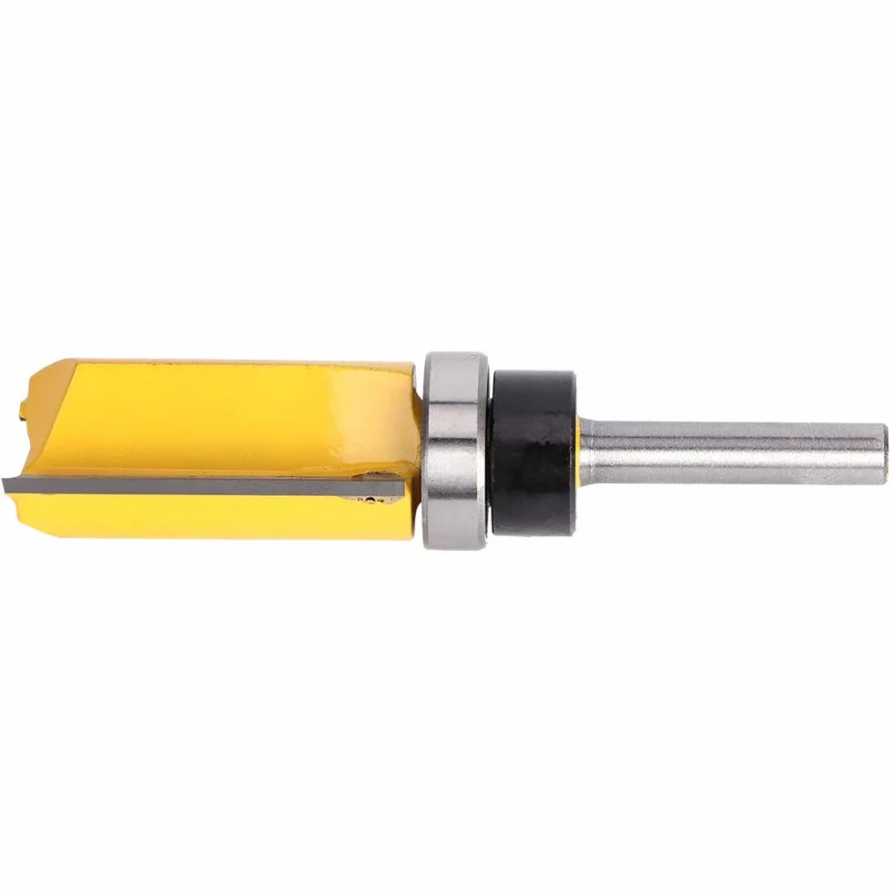 Frez dolny z łożyskiem dolnym wpuszczanym z żółtym frezem do drewna Frez z chwytem 1/4 cala i długością ostrza 38 mm