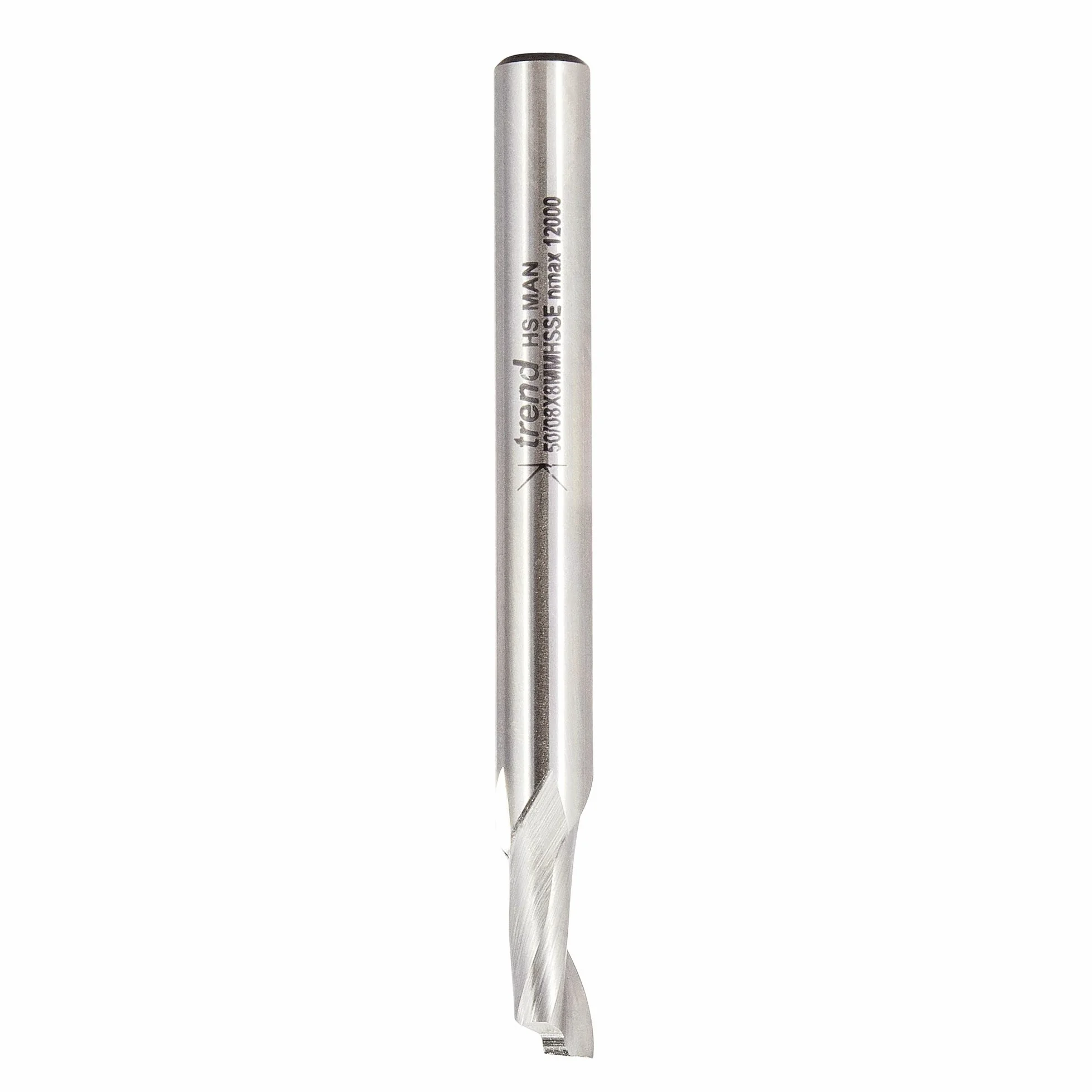 Trend Profesjonalny frez do aluminium, trzpień 8 mm, średnica cięcia 8 mm i długość cięcia 14 mm, stal szybkotnąca, 50/08X8MMHSSE