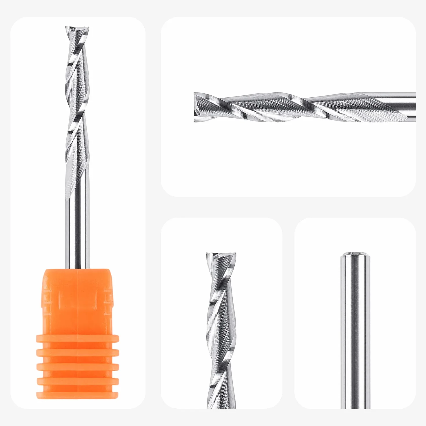 SpeTool Frez spiralny do routera z UpCut 4 mm średnica cięcia 4 mm trzpień 22 mm długość cięcia HRC55 węglik spiekany CNC do rzeźbienia w drewnie