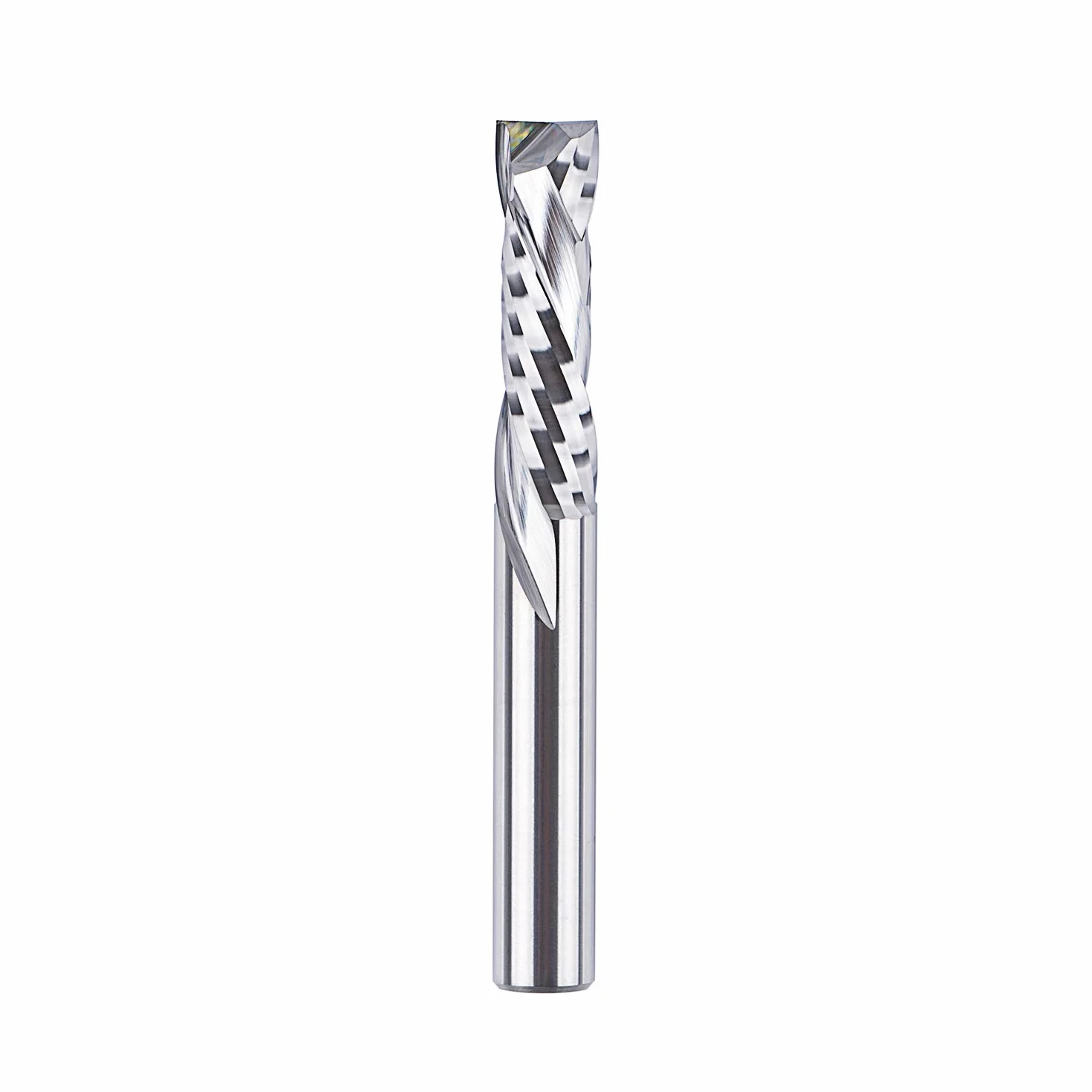 SpeTool Spiralny Frez Do Rowków 6 mm - Kompresja Chwytu 22 mm, Długość Cięcia w Górę i w Dół, Palcowy z Węglików Spiekanych, CNC, Do Otworów i Drewna