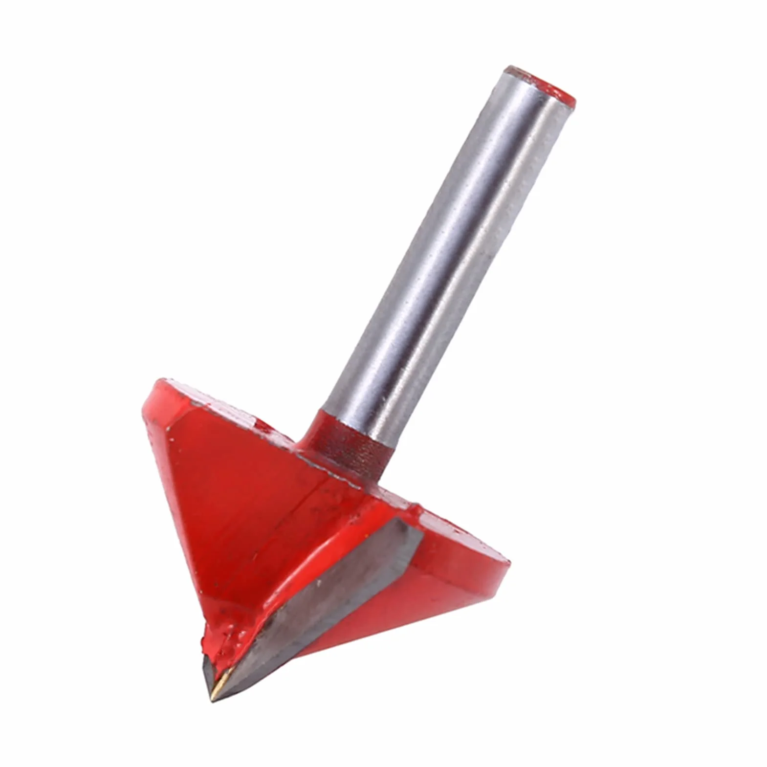 Frez do rowków V w kształcie litery V frez do drewna nóż do frezowania CNC frez maszyna do grawerowania ze stali wolframowej frez 90 stopni trzpień 6mm 32mm średnica frezu grawerowanie czerwony