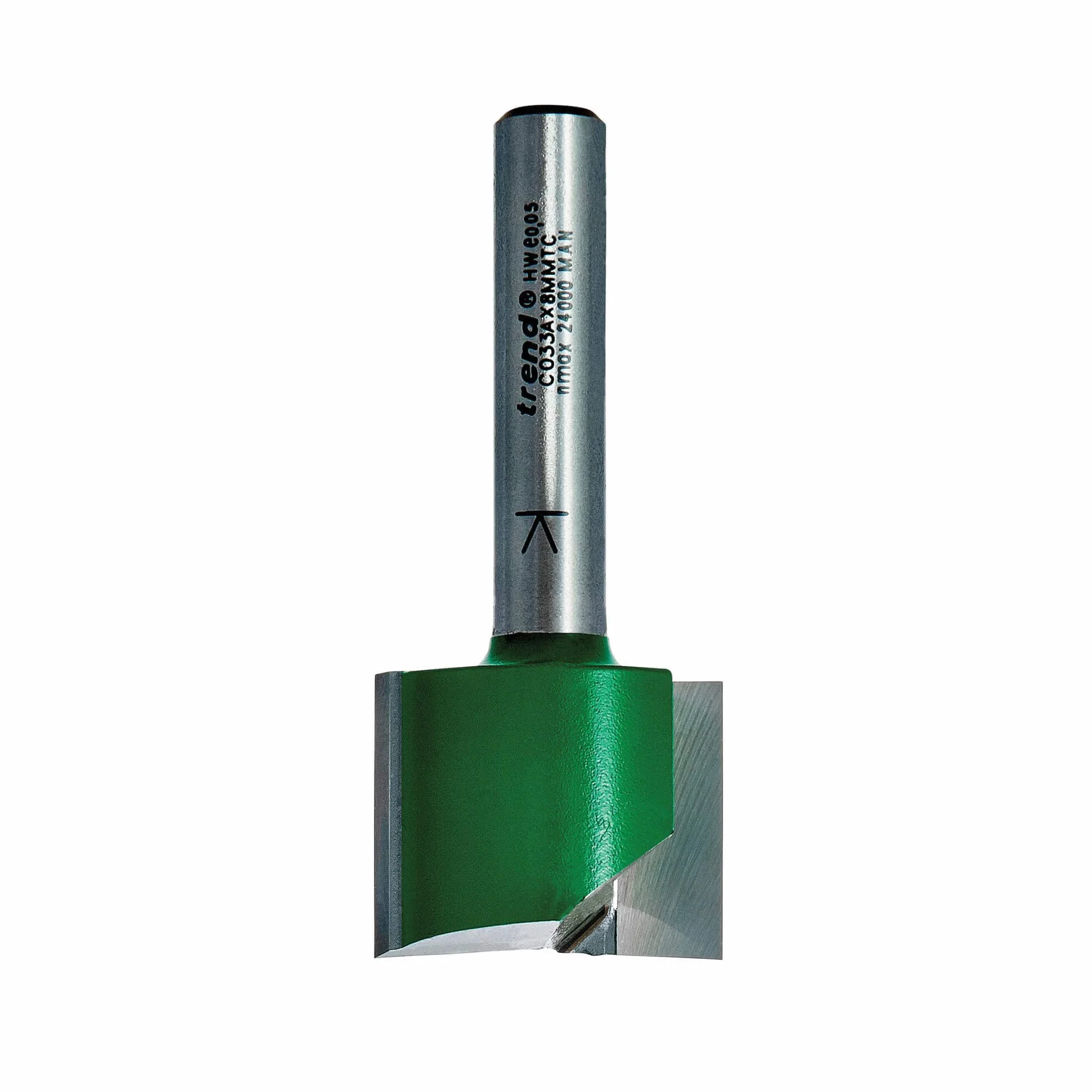 Trend CraftPro frez prosty dwupiórowy do frezarki górnowrzecionowej, trzpień 1/2 cala, średnica cięcia 12 mm, długość cięcia 50 mm, węglik spiekany (TCT), C200X1/2TC
