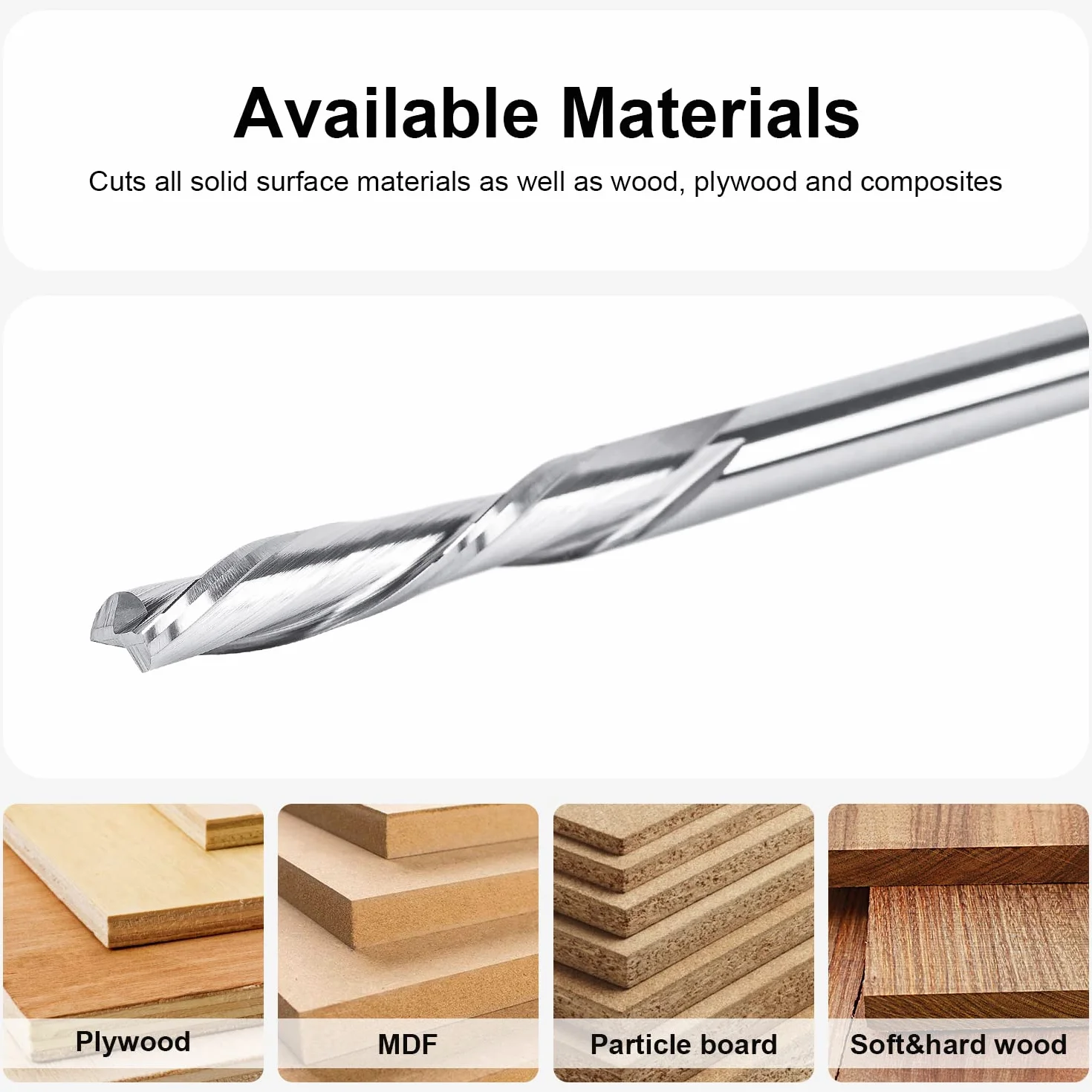 SpeTool Frez spiralny do routera z downCut 4 mm średnica cięcia 4 mm trzpień 22 mm długość cięcia HRC55 węglik spiekany CNC do rzeźbienia w drewnie
