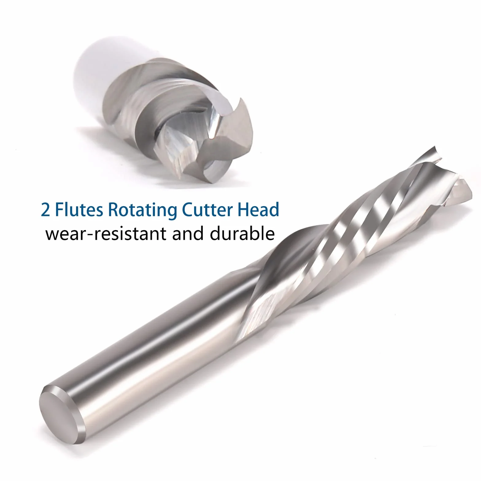EU_HOZLY 3. 175 x 22 mm UP & DOWN cięcie dwóch fletów spiralnych mechanizm z węglików spiekanych przecinak narzędziowy do CNC Router Kompresja Bity drewniane Opakowanie zawiera 5 sztuk
