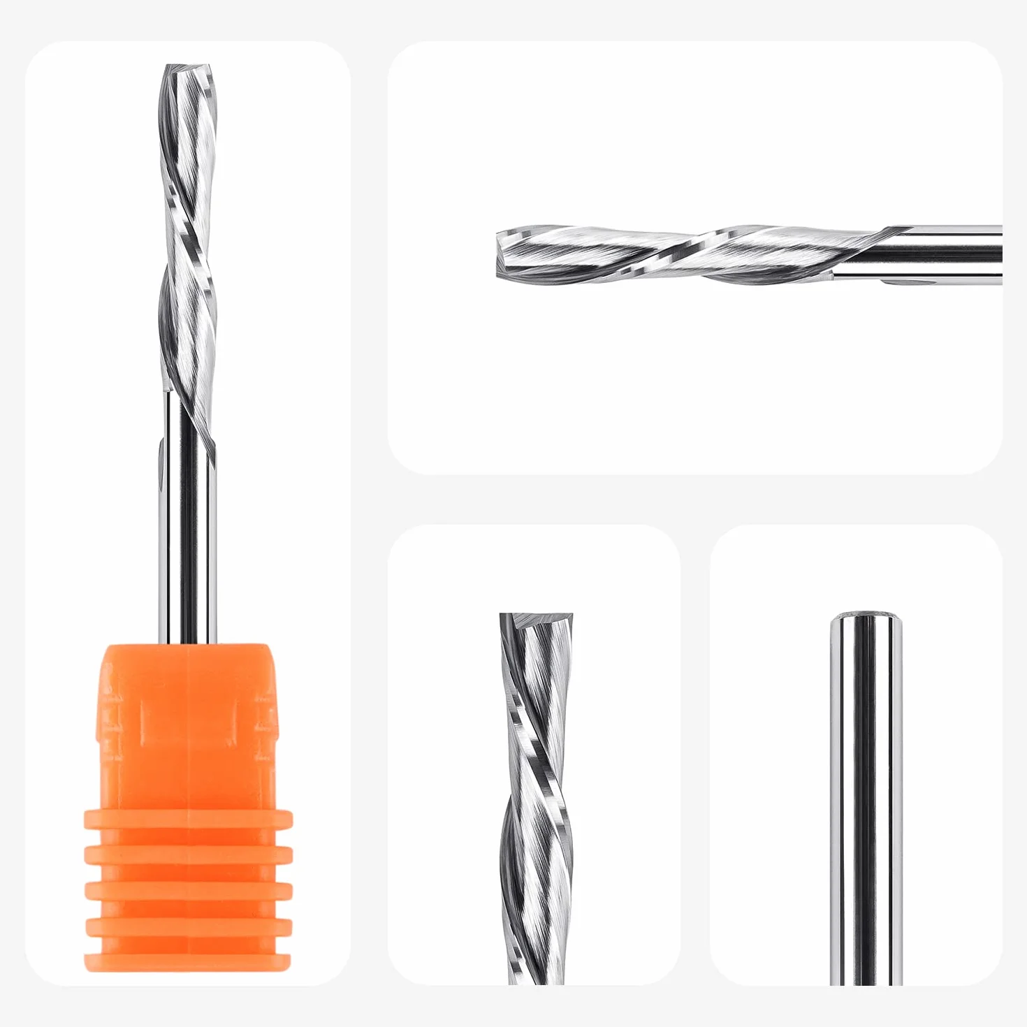 SpeTool Frez spiralny do routera z downCut 4 mm średnica cięcia 4 mm trzpień 22 mm długość cięcia HRC55 węglik spiekany CNC do rzeźbienia w drewnie