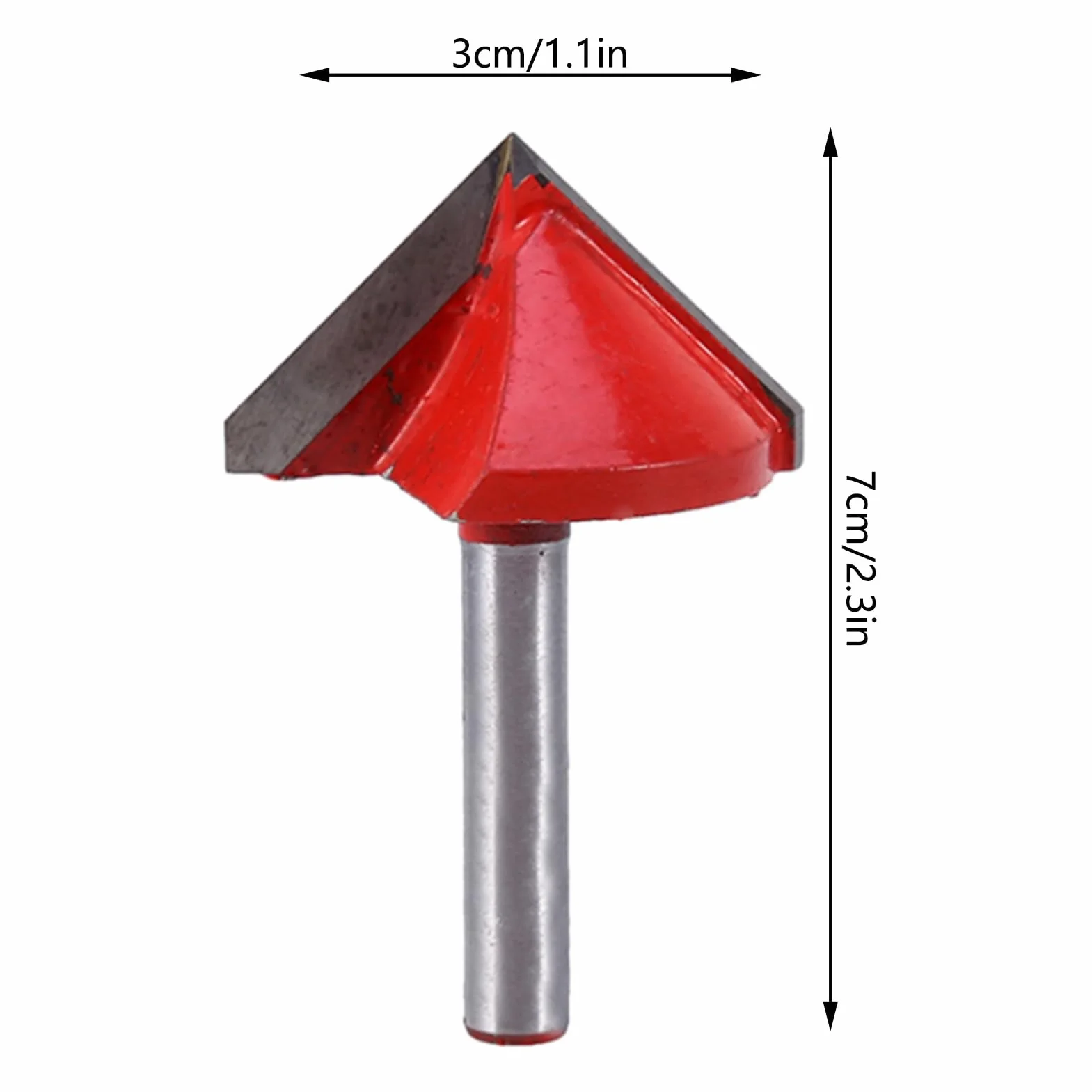 Watris Veiyi Frez 90 stopni, 6 × 32 mm CNC frez, V Shape frez do drewna, frez do drewna CNC, frez do rowków do akrylu, MDF, frez fazowy PCW