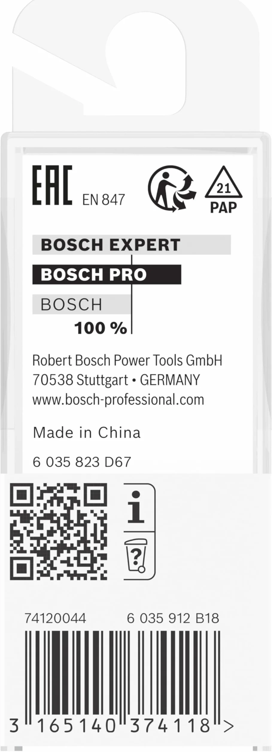 Bosch 1x Frez płaski prosty PRO, jeden rowek (do Miękkie drewno, Sklejka, Ø 3,2 mm, Professional Akcesoria Frez ręczny, Frez krawędziowy)