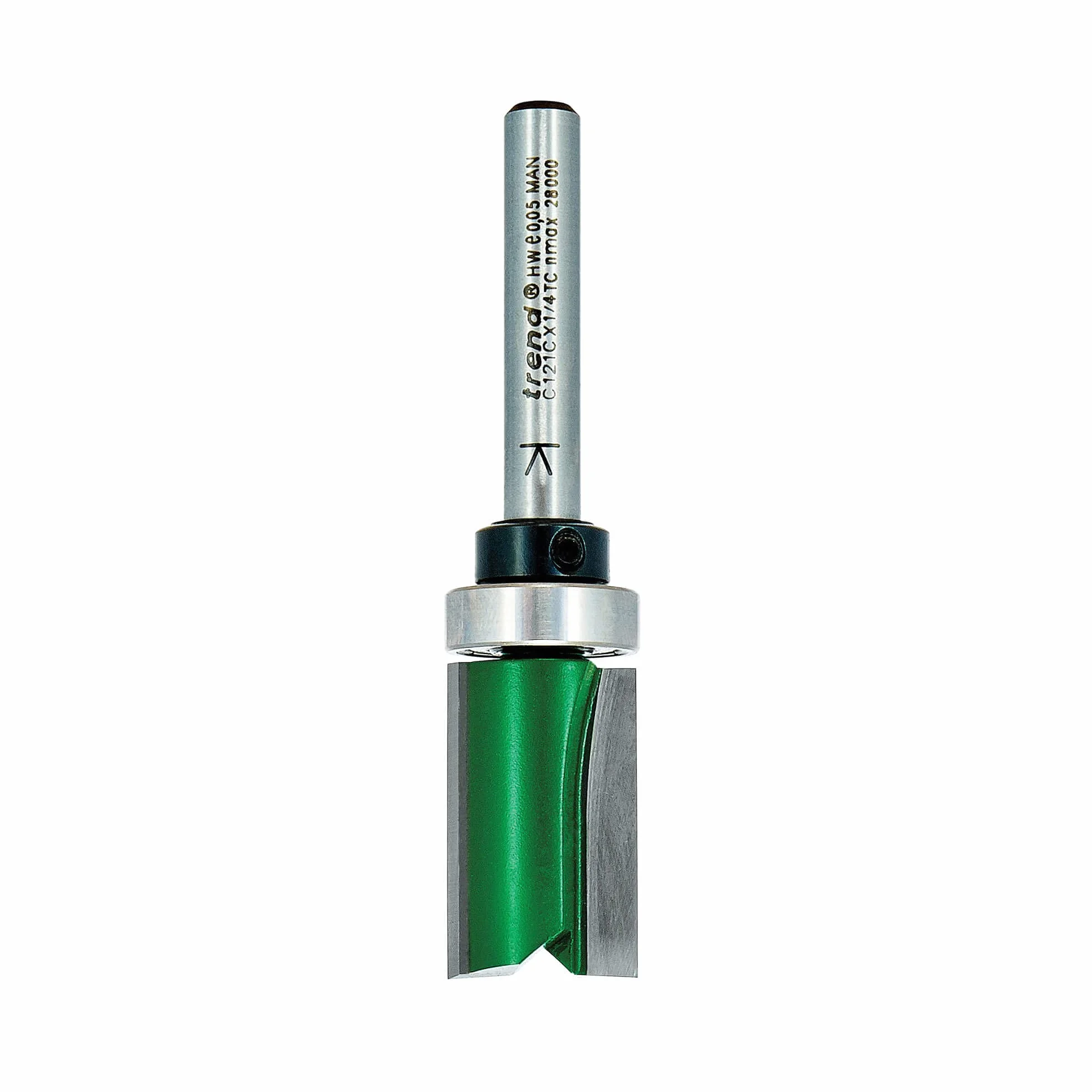 Trend CraftPro frez profilowy z prowadzeniem do frezarki górnowrzecionowej, trzpień 1/4 cala, średnica cięcia 15,9 mm, długość cięcia 25 mm, węglik spiekany (TCT), C121CX1/4TC