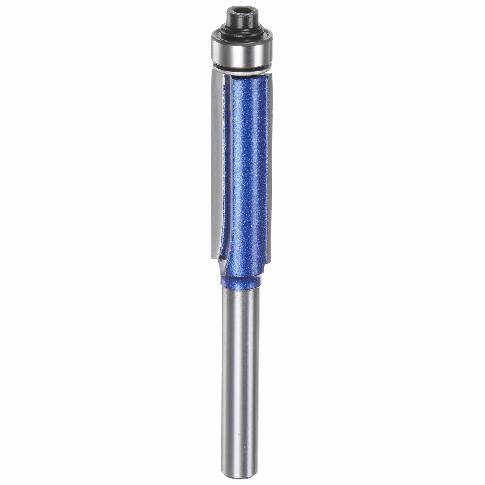 QUARKZMAN Frez do krawędzi 6 mm, trzonek 3/8", średnica 1,2", głębokość cięcia górnego łożyska, prosta frez do cięcia twardego metalu do płyt wiórowych, sklejki, MDF, prac drewnianych,