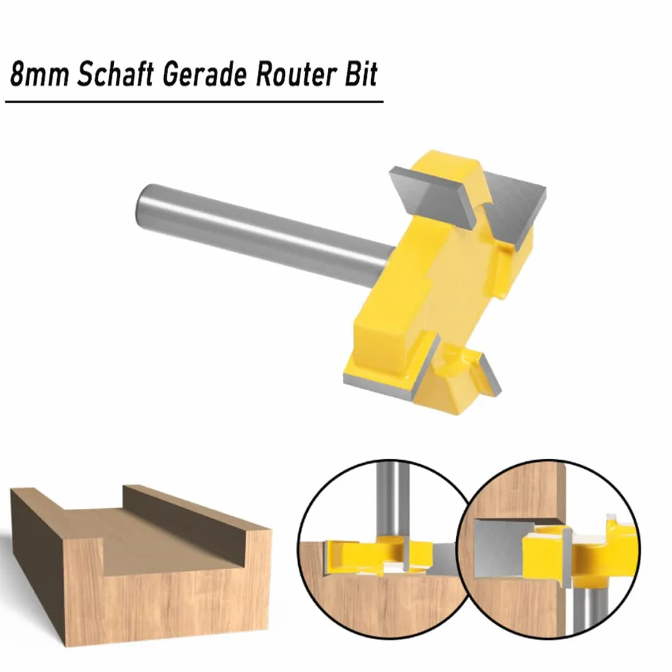 Mesee 8 mm Trzonek Spoilboard Frez Powierzchniowy, 4 Flety, Czołowy, Do Routera, Strugania, Spłaszczania Powierzchni, Narzędzie Do Obróbki