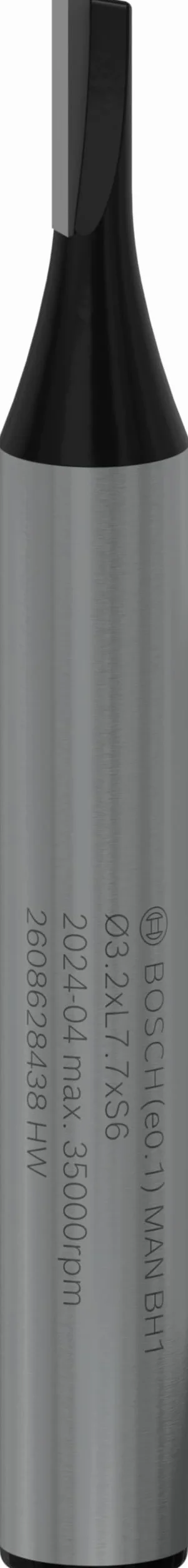 Bosch 1x Frez płaski prosty PRO, jeden rowek (do Miękkie drewno, Sklejka, Ø 3,2 mm, Professional Akcesoria Frez ręczny, Frez krawędziowy)