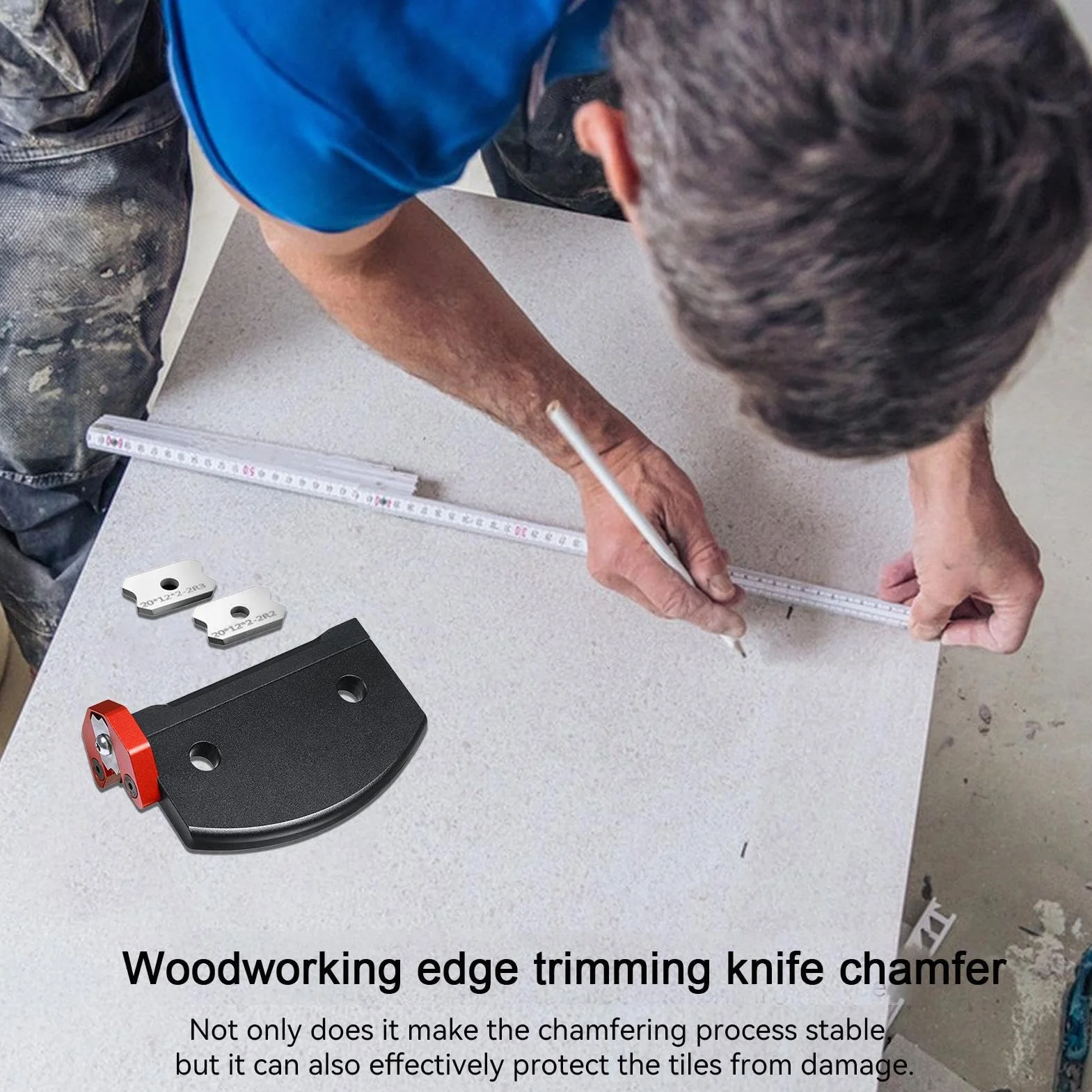 Wood Edge Bander for Burr, Edge Banding Trimmer | Drewniana planarz drewna z 3 zastępowcami | Fazowanie skrobaka z filetu dla Melaminy Abs PVC