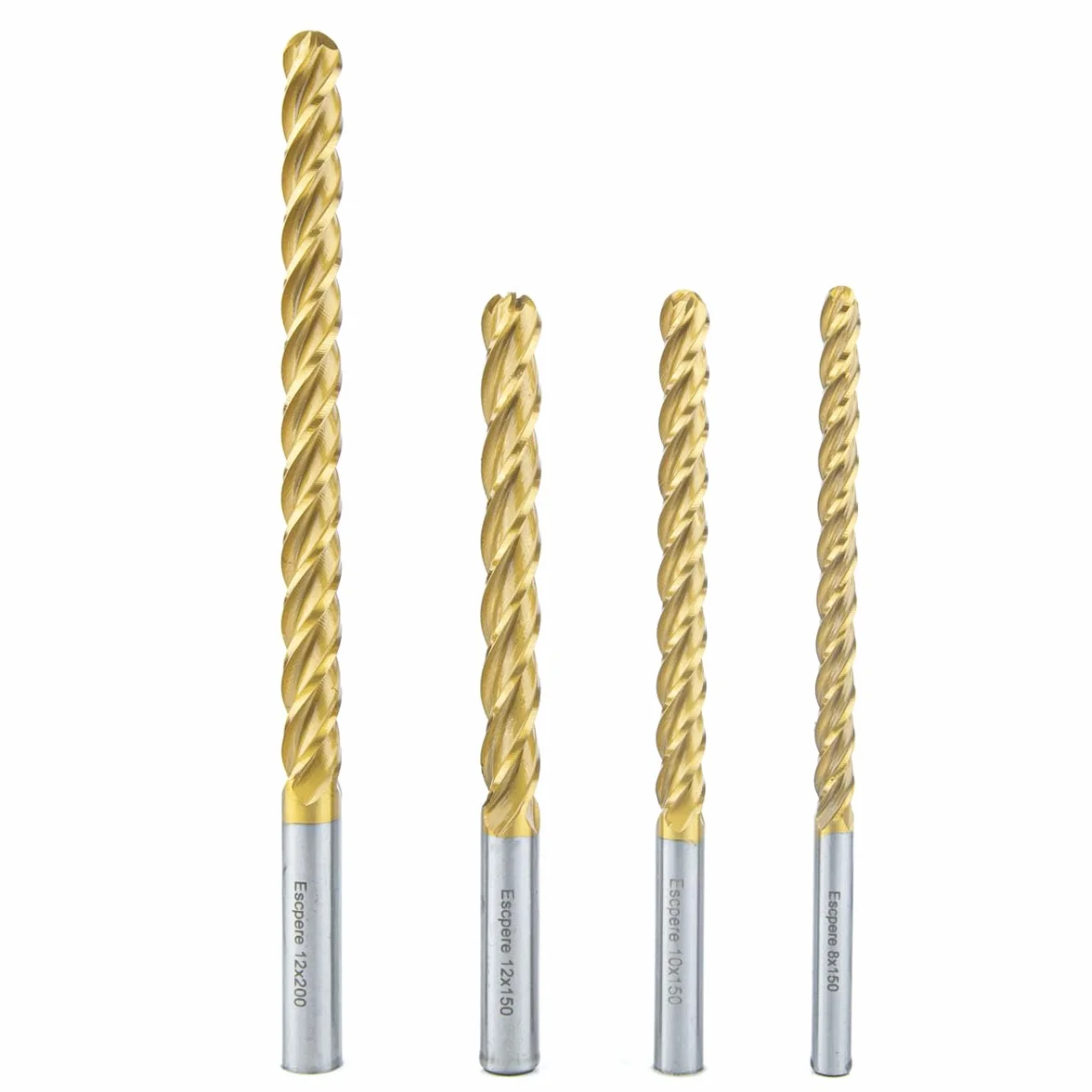 EVA EPS Styropianowy frez CNC do cięcia długich, spiralnych długich frezów końcowych HSS Frez do pianki CNC 2D / 3D (D12xR6x150x200)