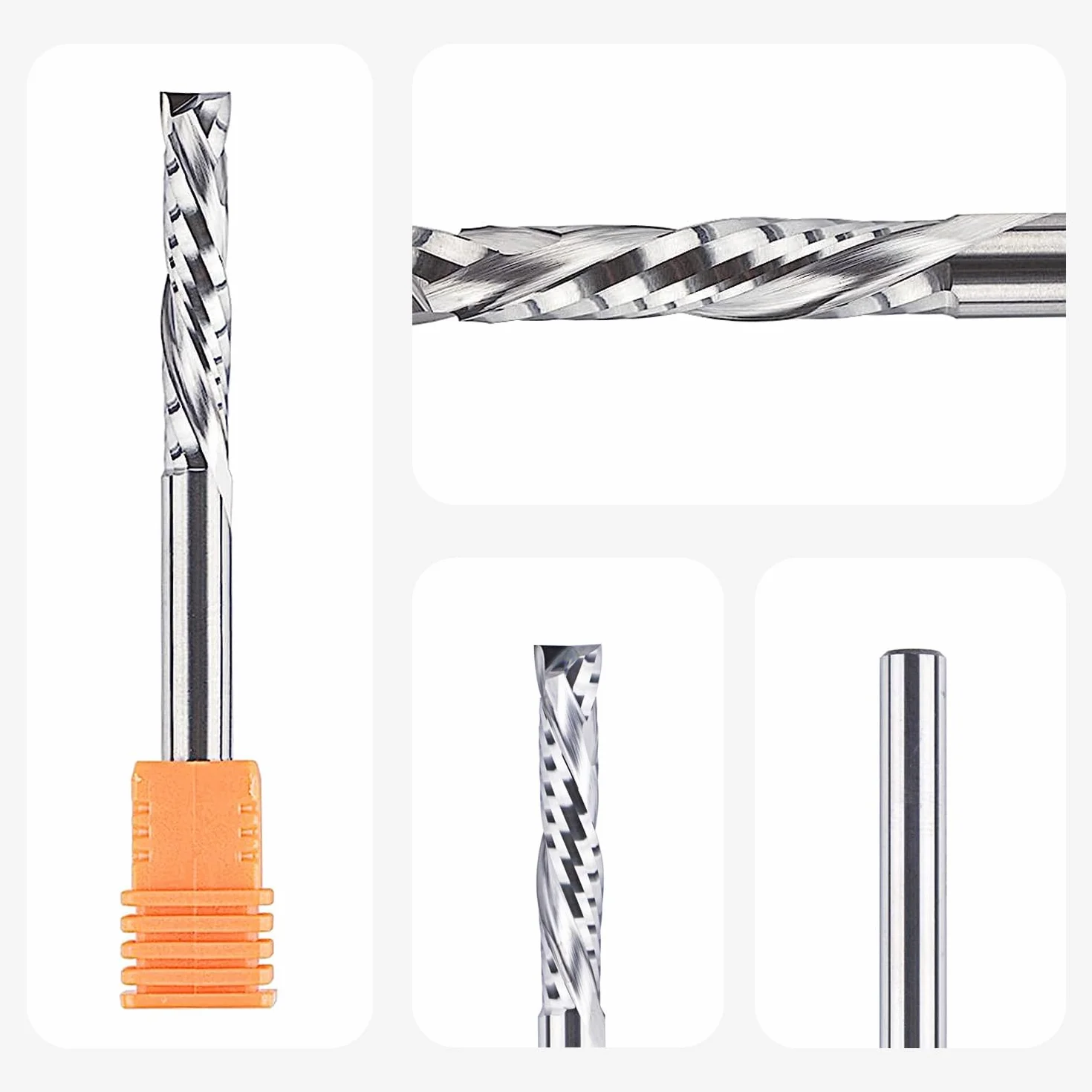 SpeTool Frez spiralny do rowków 6 mm, trzonek kompresji 32 mm, długość cięcia, ekstra długi, frez spiralny, do rowków górnowrzecionowych, górnowrzecionowych, frezów górnowrzecionowych, frezów do