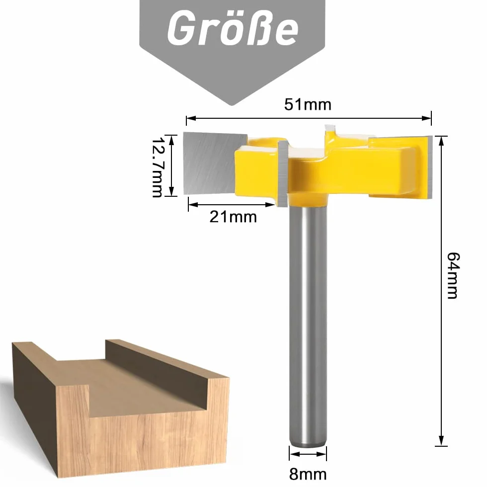 Mesee 8 mm Trzonek Spoilboard Frez Powierzchniowy, 4 Flety, Czołowy, Do Routera, Strugania, Spłaszczania Powierzchni, Narzędzie Do Obróbki