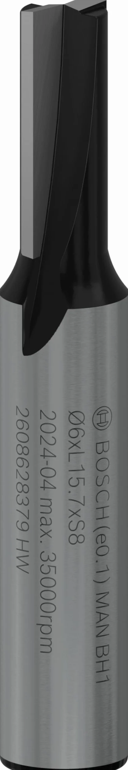Bosch Professional Frez prosty Standard for Wood (do drewna, Ø 6 mm, Długość robocza 16 mm, Akcesoria frezarek ręcznych)