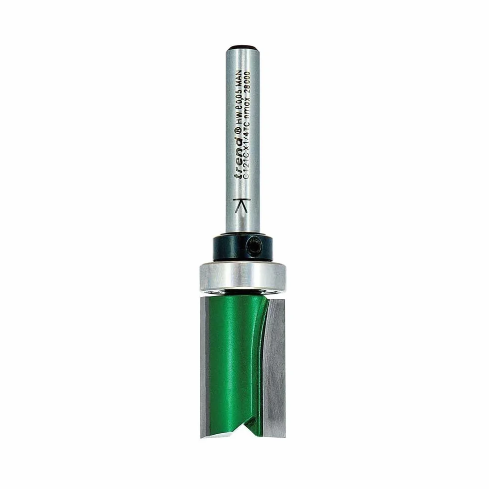 Trend CraftPro frez profilowy z prowadzeniem do frezarki górnowrzecionowej, trzpień 1/4 cala, średnica cięcia 15,9 mm, długość cięcia 25 mm, węglik spiekany (TCT), C121CX1/4TC