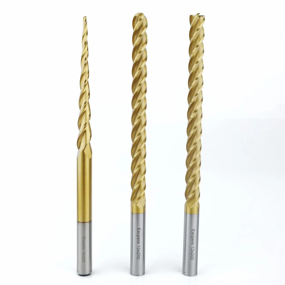 EVA EPS Styropianowy frez CNC do cięcia długich, spiralnych długich frezów końcowych HSS Frez do pianki CNC 2D / 3D (D12xR6x150x200)