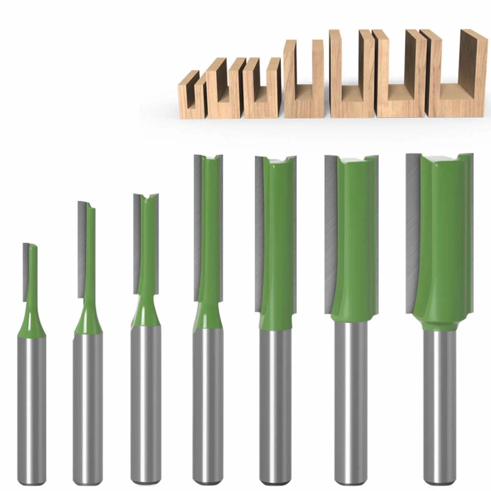 7 Sztuk Frezy Do Obróbki Drewna,Frezy Do Routerów Bitowych,Zestaw Węglika Wolframu Do Rowków,Frezów Do Frezarki Górnowrzecionowej,3,4,5,6,8,10,12 MM,Do Drewna,Frezowania Rowków,Kiuiom