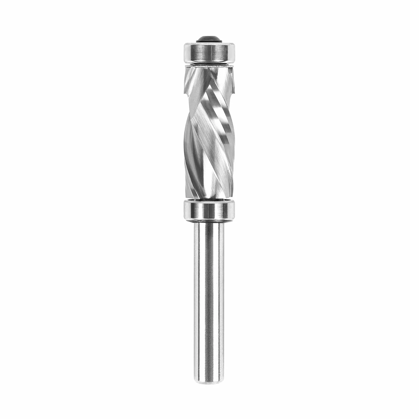 SpeTool Spiralna frez do wyrównywania powierzchni 8 mm trzonek, długi Up&Down frez kompresyjny do frezarki górnowrzecionowej 12 mm średnica cięcia 32 mm długość cięcia z węglika spiekanego do obróbki